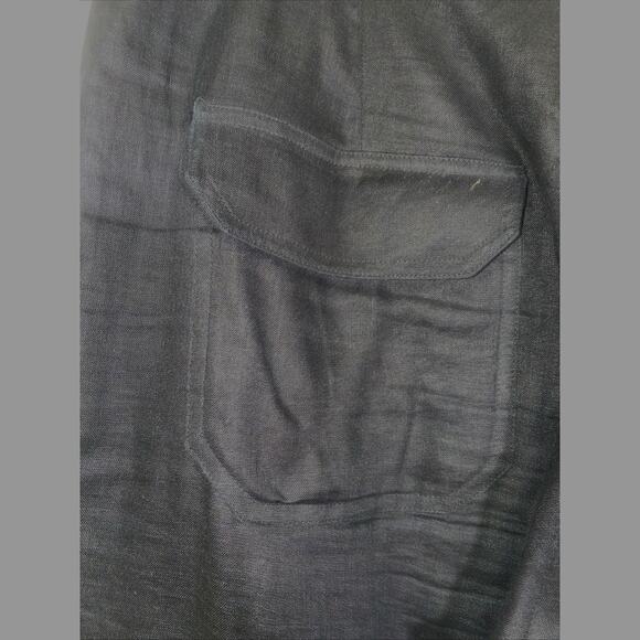 Equipment kalil cropped linen wide leg pants Black Size 6 Women - Picture 5 of 9